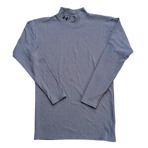 Under Armour Women’s L Fitted Mock Neck Compression Long Sleeve Grey Shirt